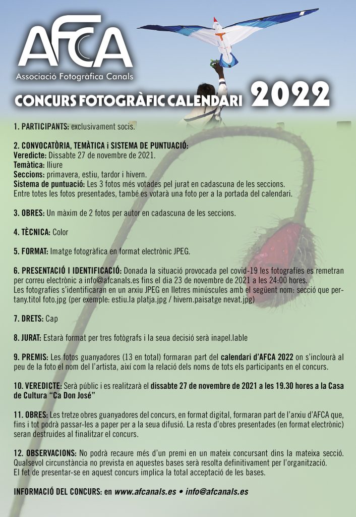 BASES CALENDARI AFCA 2022