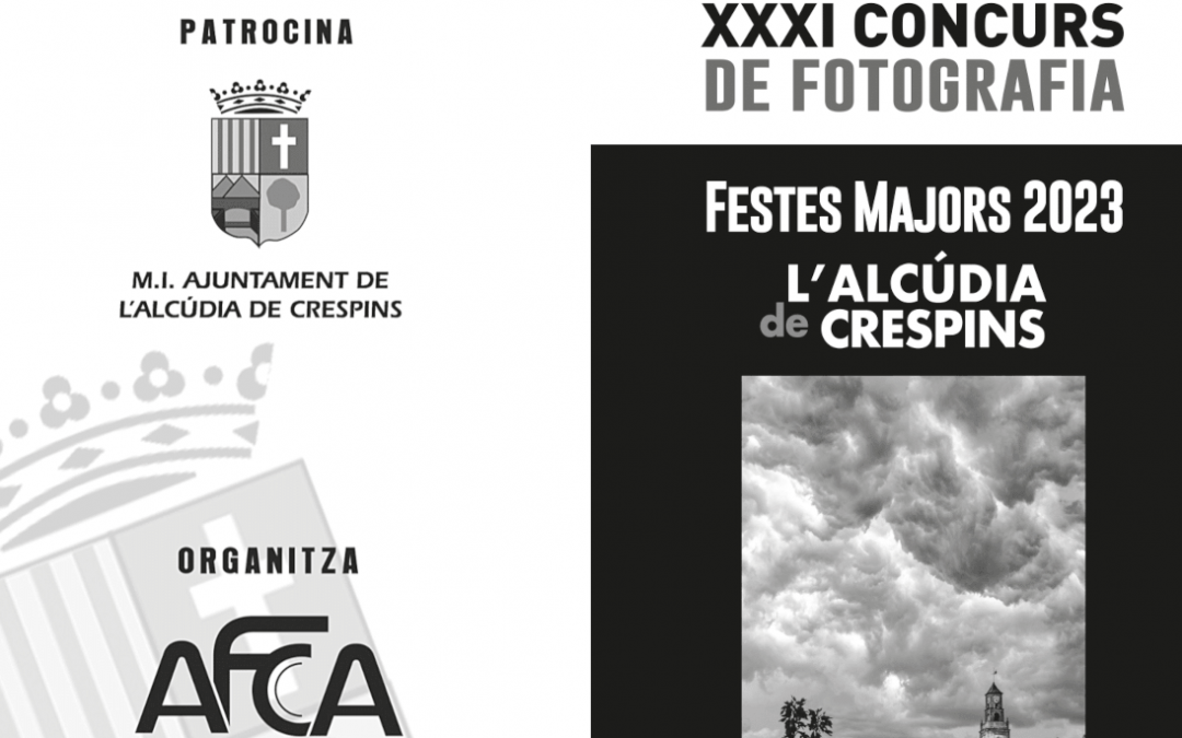 CONVOCATORIA DEL XXXI CONCURSO DE FOTOGRAFÍA “FESTES MAJORS 2023” DE L’ALCÚDIA DE CRESPINS