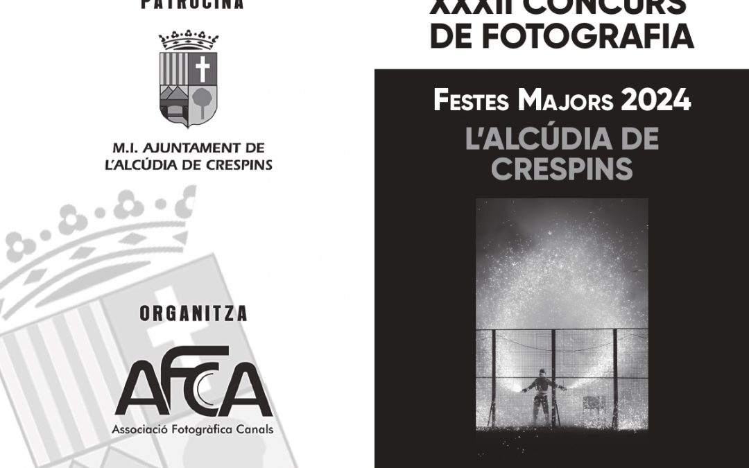 CONVOCATORIA DEL XXXII CONCURSO DE FOTOGRAFÍA “FIESTAS MAYORES 2024” DE L’ALCÚDIA DE CRESPINS